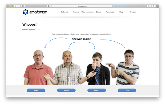 Cómo optimizar su página de error 404 para SEO: EmailCenter